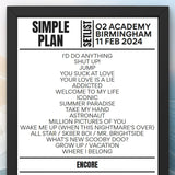 Simple Plan Birmingham February 2024 Setlist - Setlist