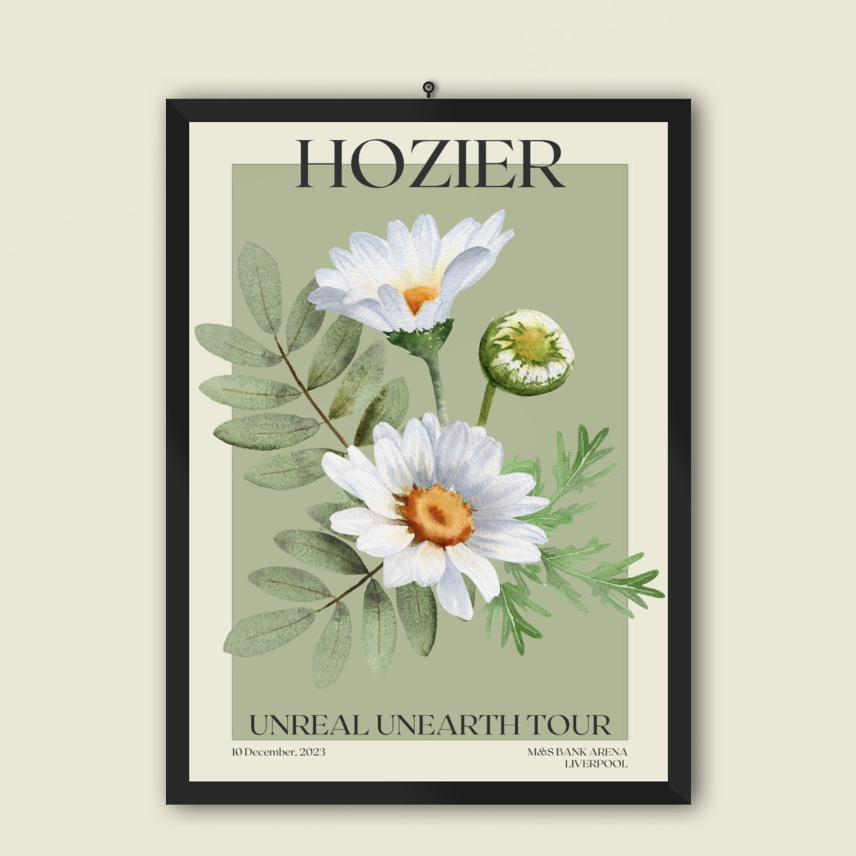 Hozier Unreal Earth Tour M&S Bank Arena Liverpool Tour Poster Fa