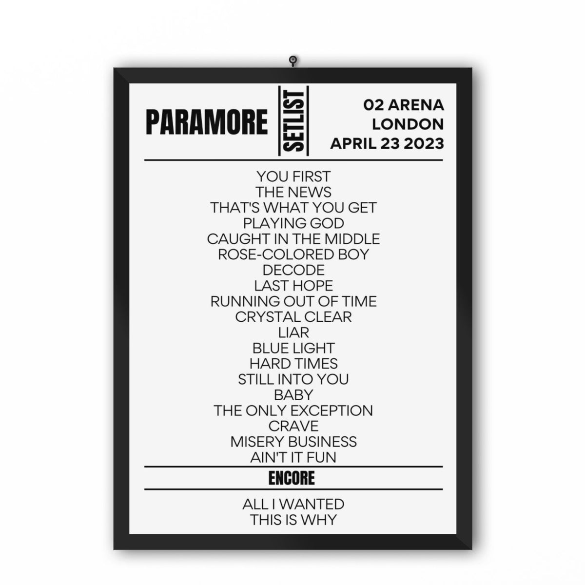 Paramore - STILL INTO YOU Print  Favourite Song Wall Art Poster