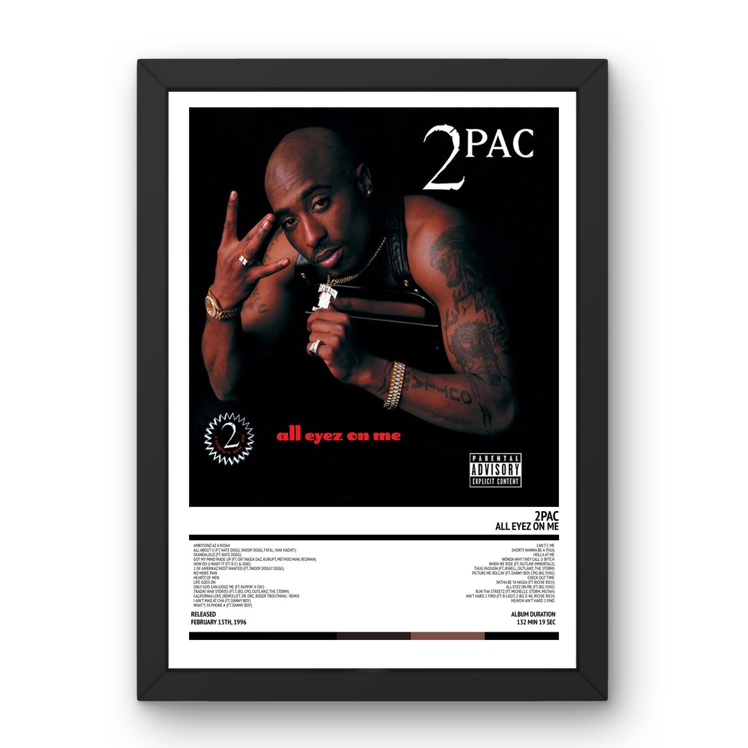 2Pac - All Eyez On Me (1996) Poster - Setlist