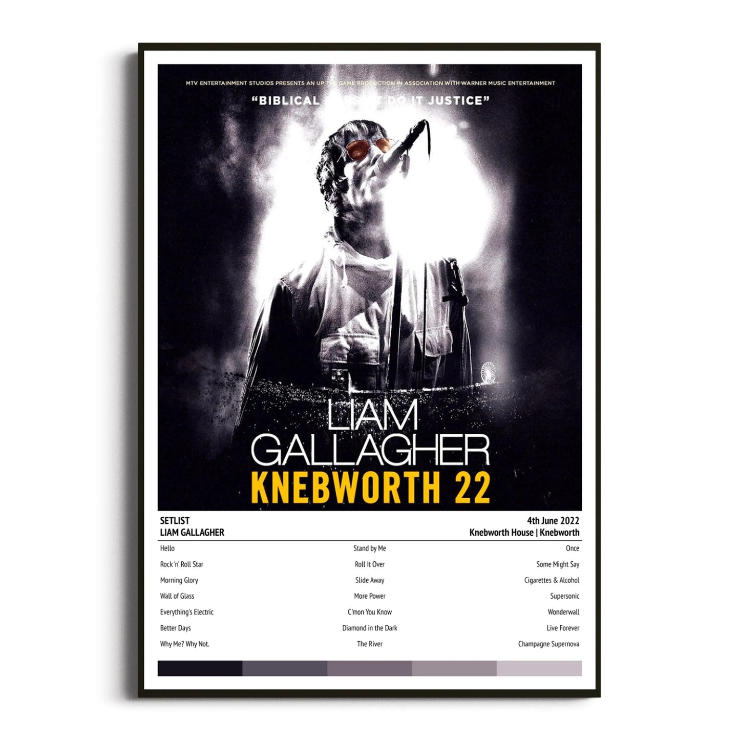 Liam Gallagher Knebworth Knebworth House 04 June 2022 Setlist Tour Poster