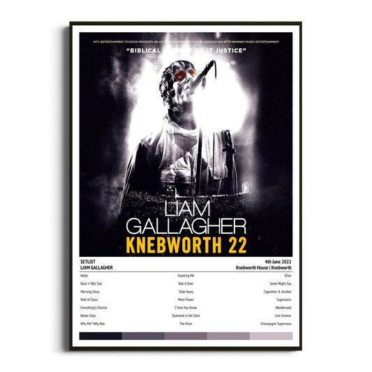 Liam Gallagher Knebworth Knebworth House 04 June 2022 Setlist Tour Poster