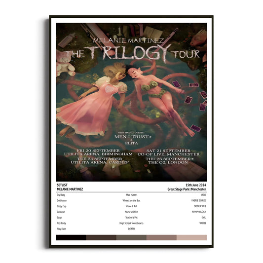 Melanie Martinez Manchester Great Stage Park 15 June 2024 Setlist Tour Poster