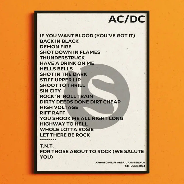 AC/DC Amsterdam 5th June 2024 - Gig Setlist - Setlist