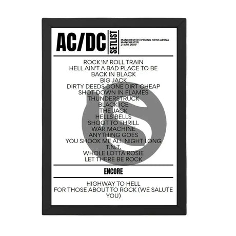 AC/DC Setlist 21 - 04 - 2009 - Manchester - Setlist