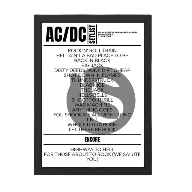 AC/DC Setlist 21 - 04 - 2009 - Manchester - Setlist