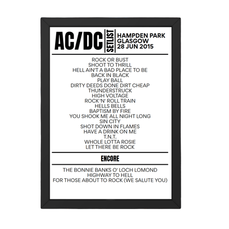 AC/DC Setlist 28-06-2015-Glasgow - Setlist