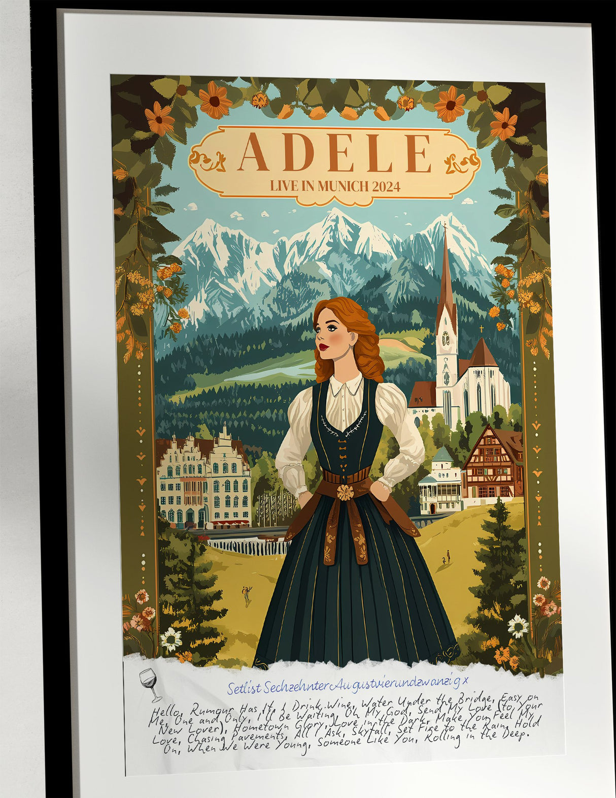 Adele Munich 2024 - Tour Poster By Setlist - Setlist