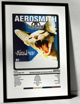 Aerosmith Nine Lives Blockbuster Desert Sky Pavilion Phoenix 13th October 1997 - Setlist Tour Poster - Setlist