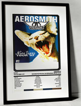 Aerosmith Nine Lives Blockbuster Pavilion San Bernardino 18th October 1997 - Setlist Tour Poster - Setlist