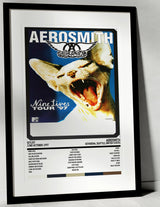 Aerosmith Nine Lives KeyArena Seattle 22nd October 1997 - Setlist Tour Poster - Setlist