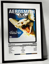 Aerosmith Nine Lives Toledo Sports Arena Toledo 26th October 1998 - Setlist Tour Poster - Setlist