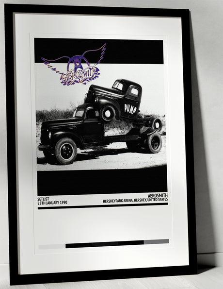 Aerosmith Pump Hersheypark Arena Hershey 28th January 1990 - Setlist Tour Poster - Setlist