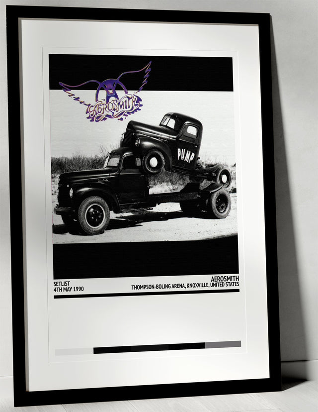 Aerosmith Pump Thompson - Boling Arena Knoxville 4th May 1990 - Setlist Tour Poster - Setlist