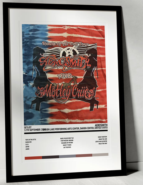 Aerosmith Route of All Evil Darien Lake Performing Arts Center Darien Center 12th September 2006 - Setlist Tour Poster - Setlist