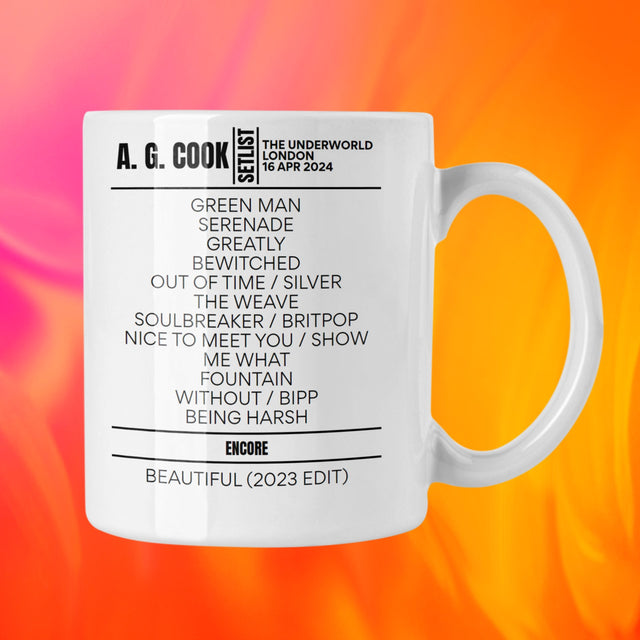 A.G Cook London April 2024 Setlist Mug - Setlist