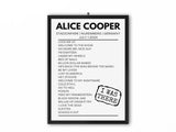 Alice Cooper Germany July 1 2024 Setlist Poster - Setlist