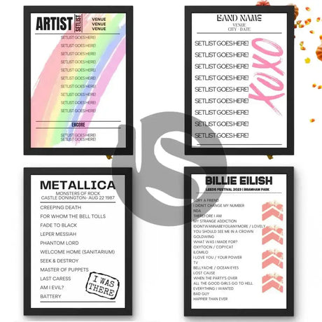 Any Custom Request - Replica Setlist Poster! - Setlist