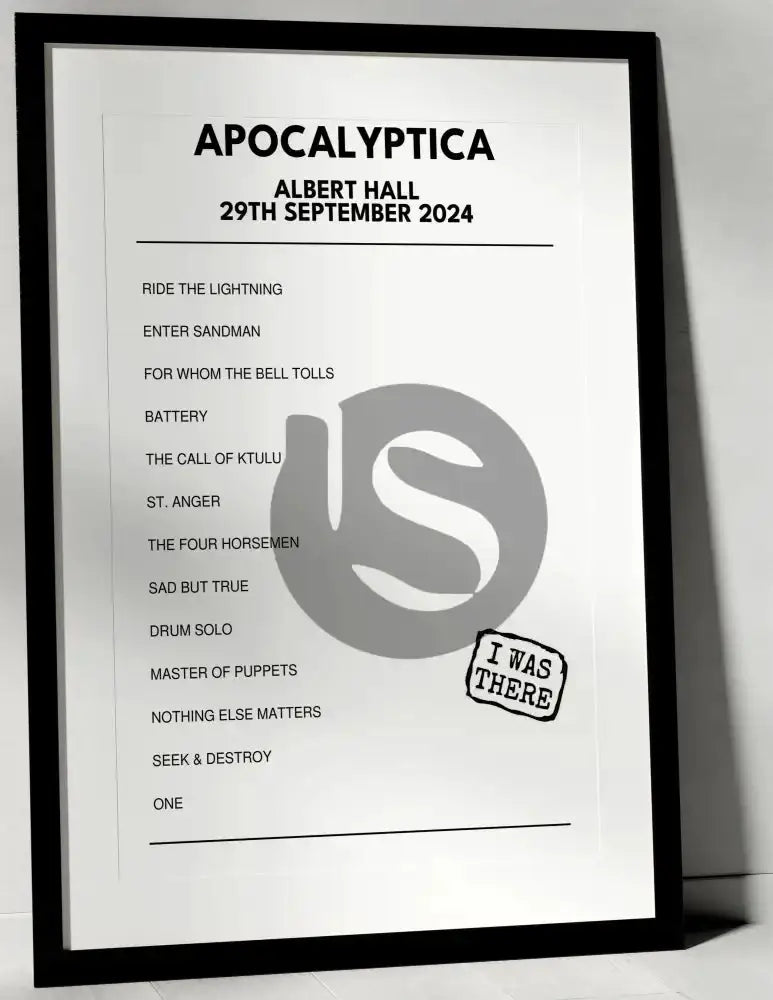 Apocalyptica 29th September 2024 Albert Hall Manchester I Was There - Setlist