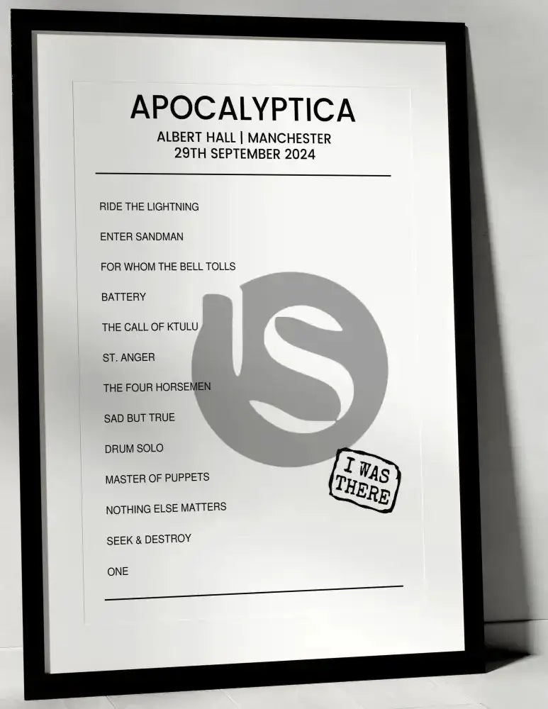 Apocalyptica 29th September 2024 Albert Hall Manchester I Was There - Setlist