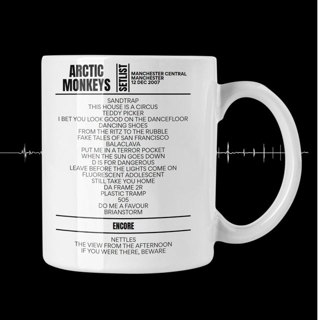 Arctic Monkeys Manchester Central Manchester December 12, 2007 Setlist Mug - Setlist