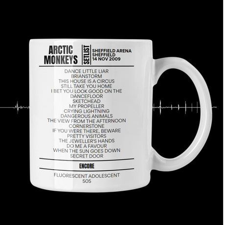 Arctic Monkeys Sheffield Arena Sheffield November 14, 2009 Setlist Mug - Setlist