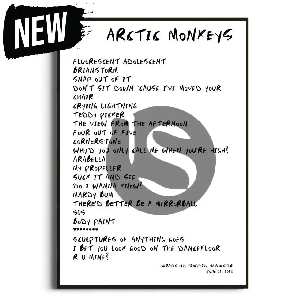 Arctic Monkeys The Car UK Tour Posters - Setlist