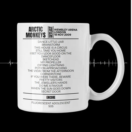 Arctic Monkeys Wembley London November 18, 2009 Setlist Mug - Setlist