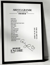 Ariana Grande 1st June 2015 The O2 Arena London Setlist Poster - Setlist