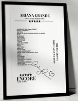 Ariana Grande 20th August 2019 The O2 Arena London Setlist Poster - Setlist