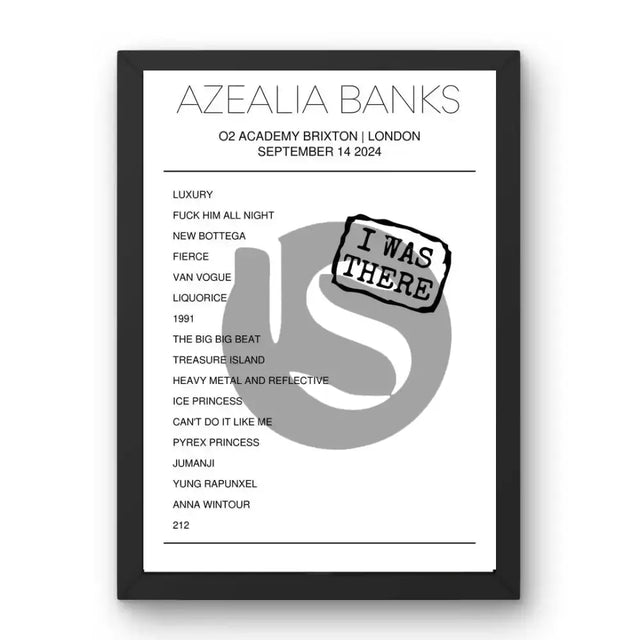 Azealia Banks September 14, 2024 O2 Academy Brixton London Setlist Poster - Setlist