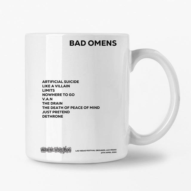 Bad Omens Las Vegas 27th April 2024 Setlist Mug - Setlist