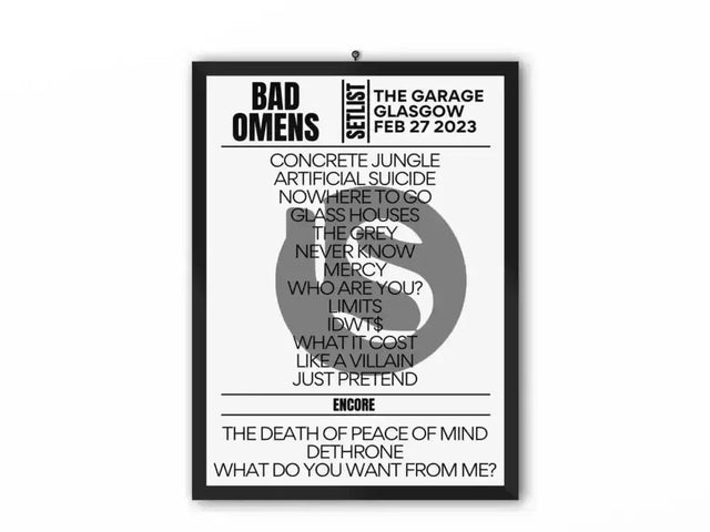 Bad Omens Setlist The Garage Glasgow February 2023 - Setlist