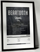 Beartooth Aggressive O2 Ritz Manchester 12th December 2016 - Setlist Tour Poster - Setlist