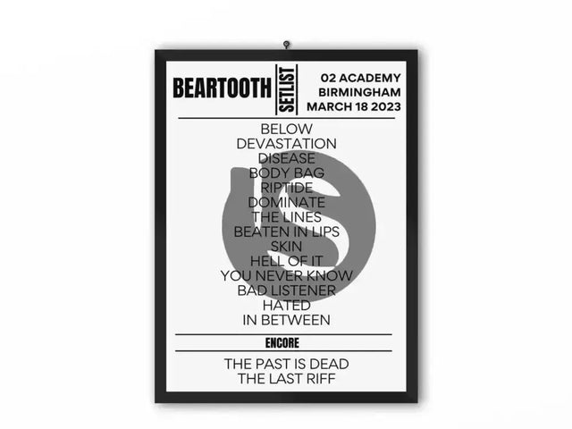 Beartooth Birmingham Setlist March 2023 - Setlist