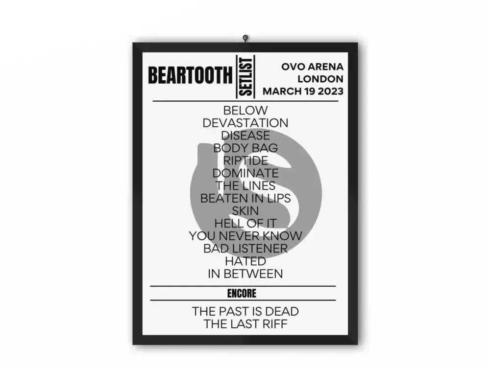 Beartooth London Setlist March 2023 - Setlist