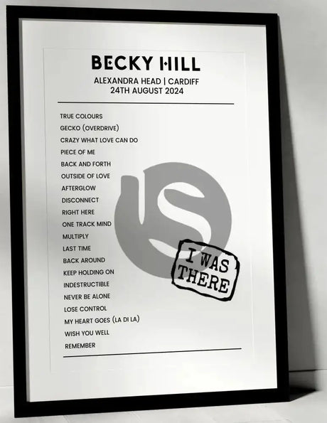 Becky Hill 24th August 2024 Alexandra Head Cardiff - I Was There - Setlist