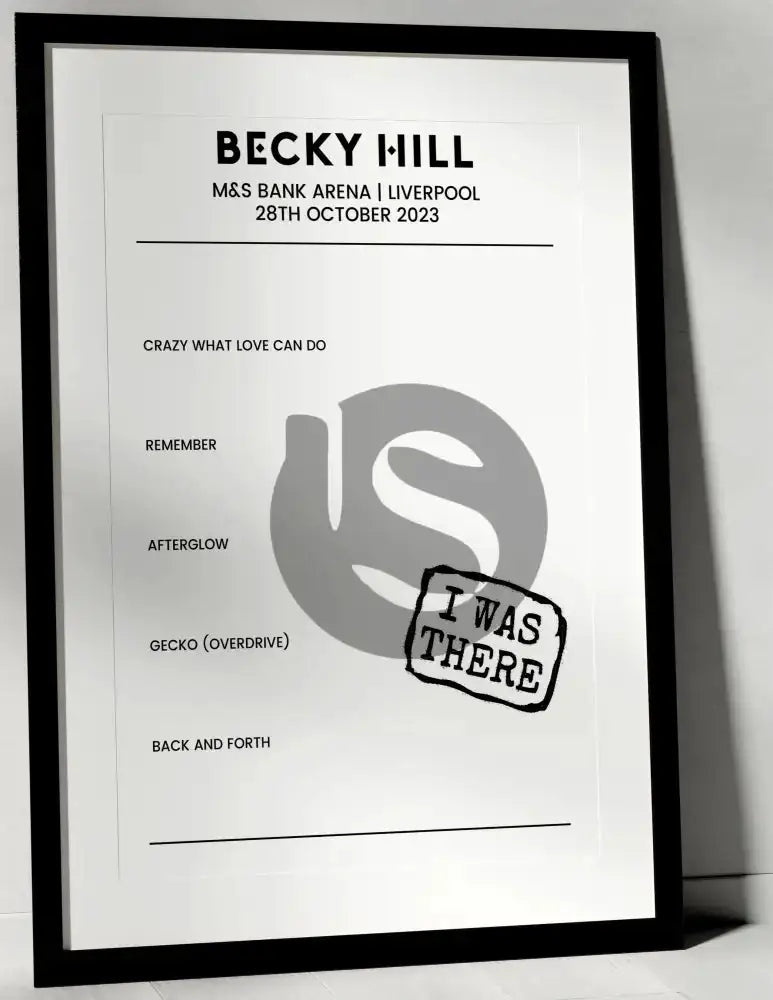 Becky Hill 28th October 2023 M&S Bank Arena Liverpool - I Was There - Setlist