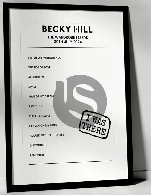 Becky Hill 30th July 2024 The Wardrobe Leeds - I Was There - Setlist