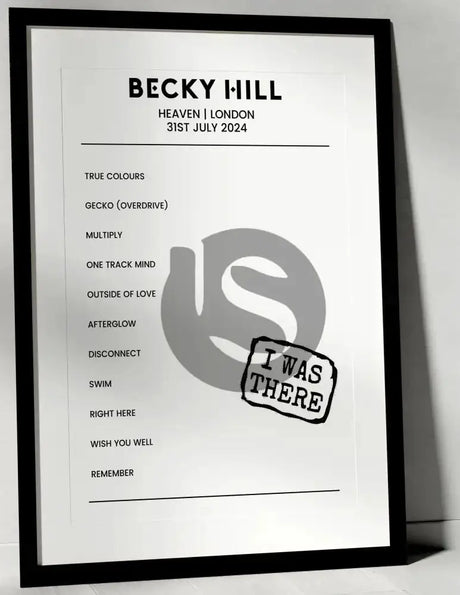 Becky Hill 31st July 2024 Heaven London - I Was There - Setlist