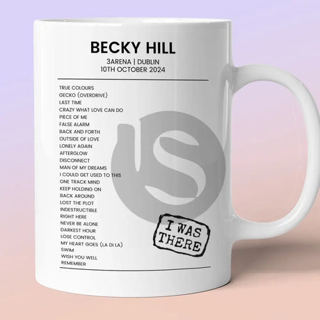 Becky Hill Believe Me Now? UK Tour 3Arena Dublin 10th October 2024 - Setlist Mug - Setlist