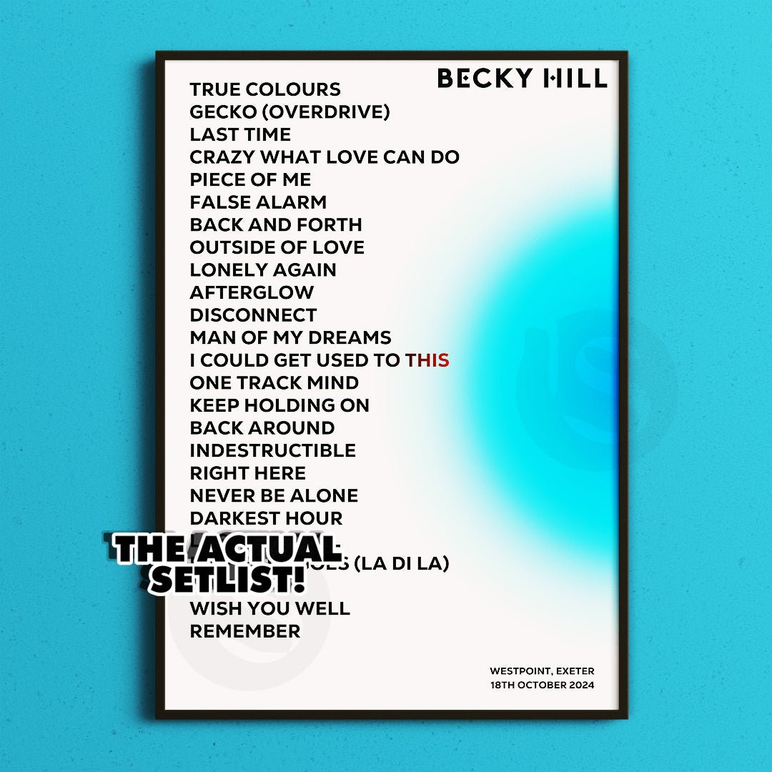 Becky Hill Exeter 18th October 2024 - Gig Setlist - Setlist