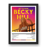 Becky Hill - Get To Know (2019) Poster - Setlist