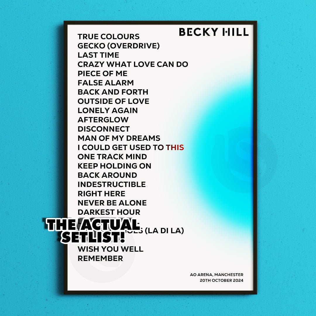 Becky Hill Manchester 20th October 2024 - Gig Setlist - Setlist