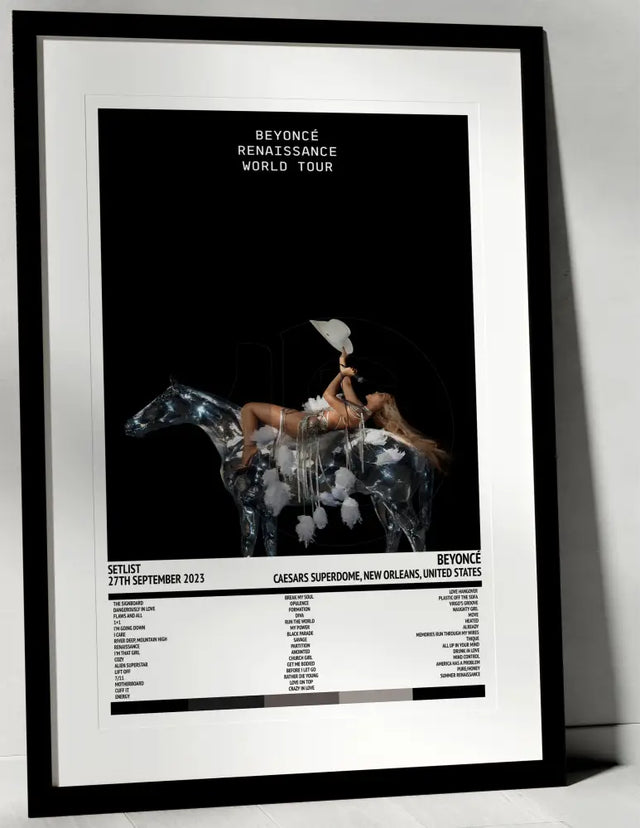 Beyoncé Renaissance World Tour Caesars Superdome New Orleans 27th September 2023 - Setlist Tour Poster - Setlist