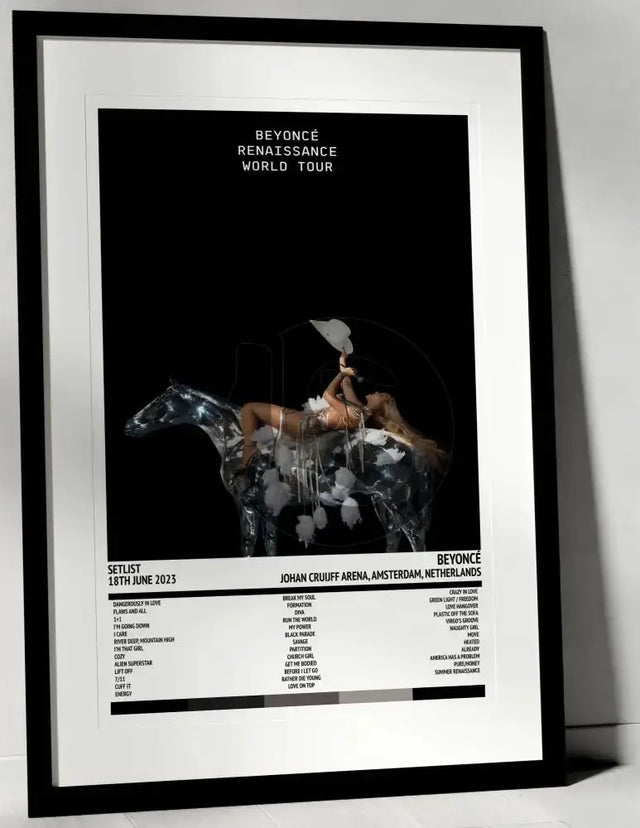 Beyoncé Renaissance World Tour Johan Cruijff ArenA Amsterdam 18th June 2023 - Setlist Tour Poster - Setlist