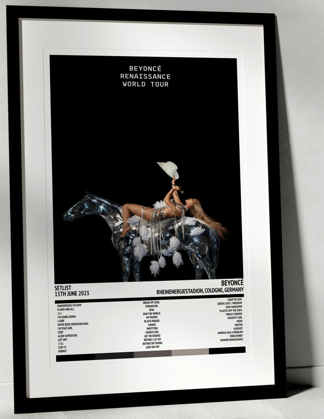 Beyoncé Renaissance World Tour RheinEnergieStadion Cologne 15th June 2023 - Setlist Tour Poster - Setlist