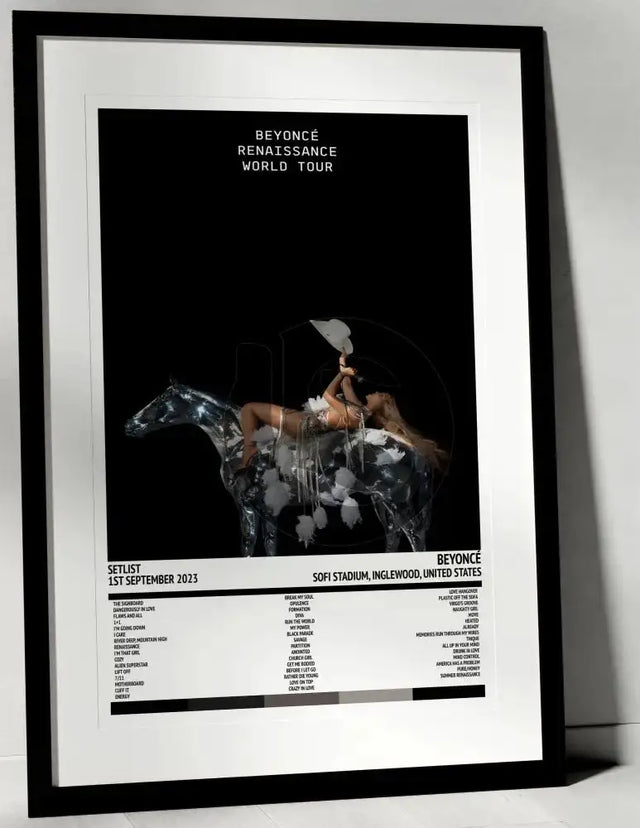 Beyoncé Renaissance World Tour SoFi Stadium Inglewood 1st September 2023 - Setlist Tour Poster - Setlist