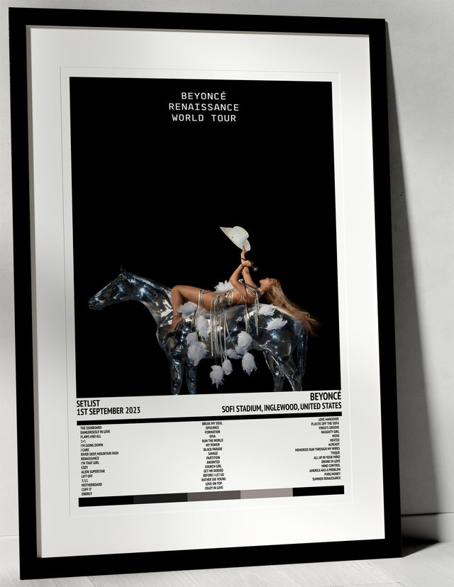 Beyoncé Renaissance World Tour SoFi Stadium Inglewood 1st September 2023 - Setlist Tour Poster - Setlist