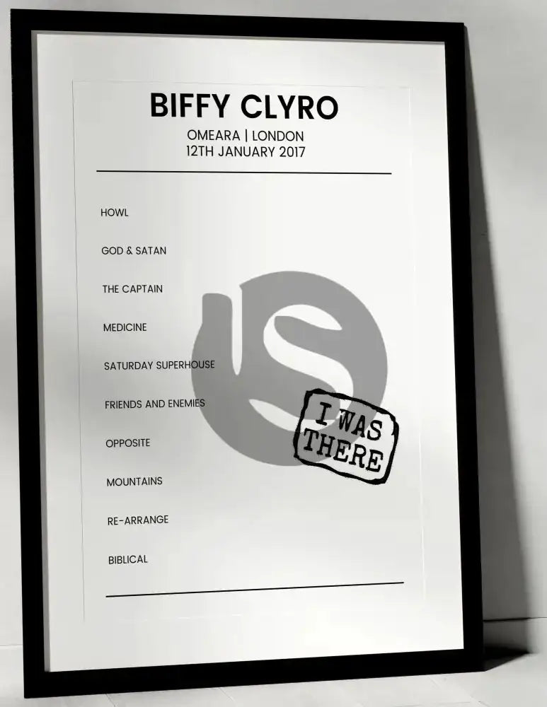 Biffy Clyro 12th January 2017 Omeara London - I Was There - Setlist